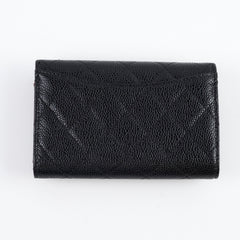 Chanel Classic Flap Wallet Black Caviar (microchip)