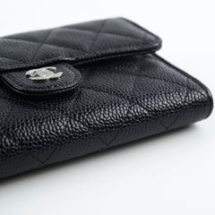 Chanel Classic Flap Wallet Black Caviar (microchip)