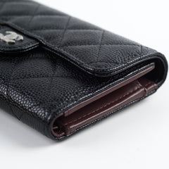Chanel Classic Flap Wallet Black Caviar (microchip)
