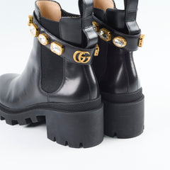 Gucci Ankle Boots with Detatchable Crystal Straps 38