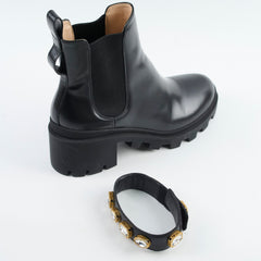 Gucci Ankle Boots with Detatchable Crystal Straps 38