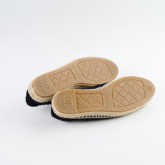 Chanel Espadrilles Patent/Tweed Black Size 36