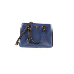 Prada Galleria Saffiano Tote Blue/Black