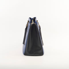 Prada Galleria Saffiano Tote Blue/Black