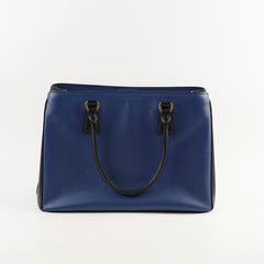 Prada Galleria Saffiano Tote Blue/Black