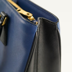 Prada Galleria Saffiano Tote Blue/Black