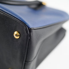Prada Galleria Saffiano Tote Blue/Black