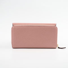Gucci Interlocking G Tri- Fold Long Wallet Pink