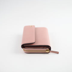 Gucci Interlocking G Tri- Fold Long Wallet Pink