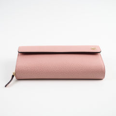 Gucci Interlocking G Tri- Fold Long Wallet Pink