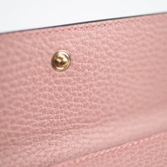 Gucci Interlocking G Tri- Fold Long Wallet Pink