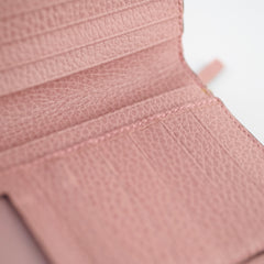 Gucci Interlocking G Tri- Fold Long Wallet Pink