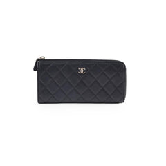 Chanel Zip Long Wallet Black