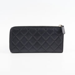 Chanel Zip Long Wallet Black