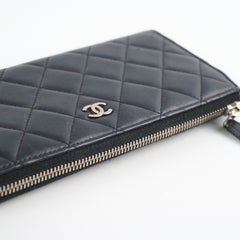Chanel Zip Long Wallet Black