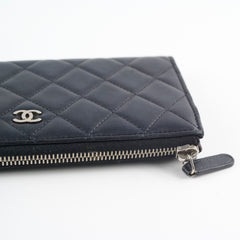 Chanel Zip Long Wallet Black