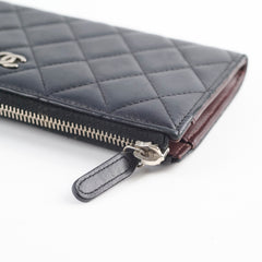Chanel Zip Long Wallet Black