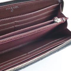 Chanel Zip Long Wallet Black