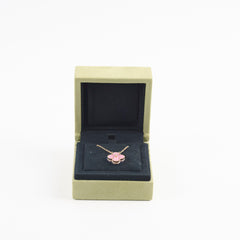 Van Cleef & Arpels Vintage Alhambra Rhodonite Diamond Necklace Holiday Limited Edition 2021