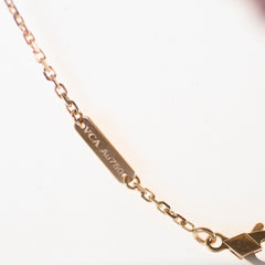 Van Cleef & Arpels Vintage Alhambra Rhodonite Diamond Necklace Holiday Limited Edition 2021