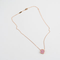 Van Cleef & Arpels Vintage Alhambra Rhodonite Diamond Necklace Holiday Limited Edition 2021