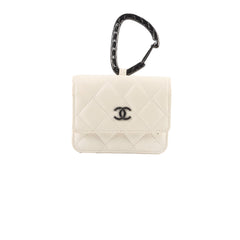 Chanel 21k Jewel Hook Card Holder White Series 31