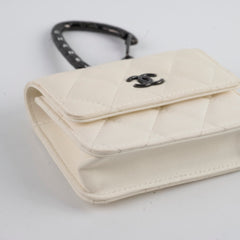 Chanel 21k Jewel Hook Card Holder White Series 31