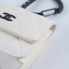 Chanel 21k Jewel Hook Card Holder White Series 31
