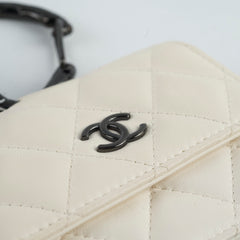 Chanel 21k Jewel Hook Card Holder White Series 31