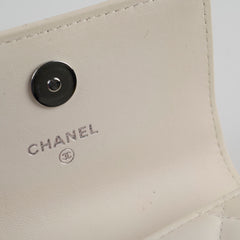 Chanel 21k Jewel Hook Card Holder White Series 31