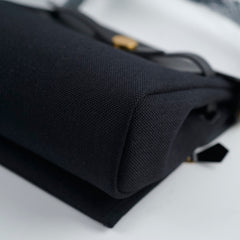 Hermes Herbag Mini Canvas/Hunter Black GHW Stamp W