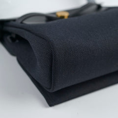 Hermes Herbag Mini Canvas/Hunter Black GHW Stamp W