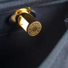 Hermes Herbag Mini Canvas/Hunter Black GHW Stamp W