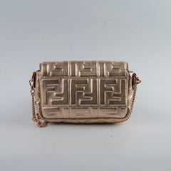 Fendi Mini Baguette Pink Metallic