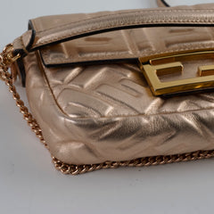 Fendi Mini Baguette Pink Metallic