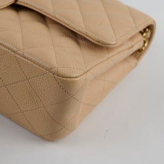 Chanel Classic Flap Medium/Large M/L Caviar Beige