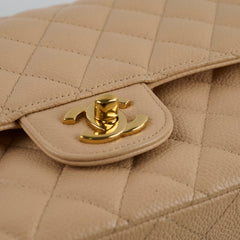 Chanel Classic Flap Medium/Large M/L Caviar Beige
