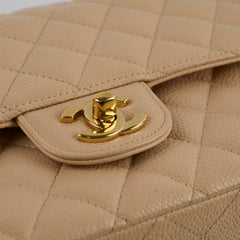 Chanel Classic Flap Medium/Large M/L Caviar Beige