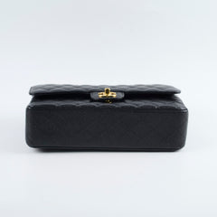 Chanel Medium M/L Caviar Classic Flap Black 24 series