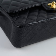 Chanel Medium M/L Caviar Classic Flap Black 24 series
