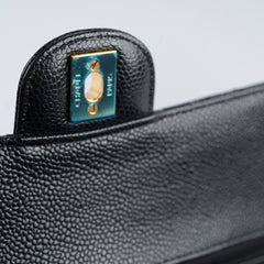 Chanel Medium M/L Caviar Classic Flap Black 24 series