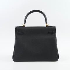 Hermes Kelly 28 Togo Black - Stamp C