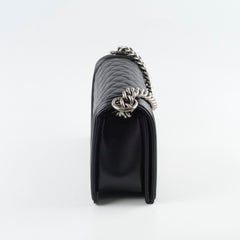 Chanel Caviar Old Medium Boy Black Series 28