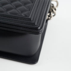Chanel Caviar Old Medium Boy Black Series 28
