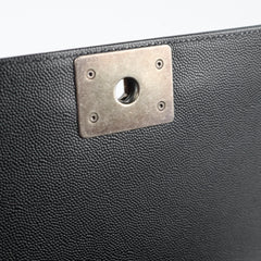 Chanel Caviar Old Medium Boy Black Series 28