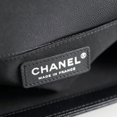 Chanel Caviar Old Medium Boy Black Series 28