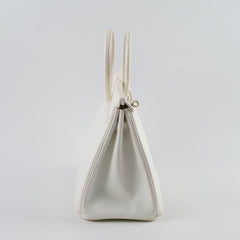 Hermes Birkin 25 Epsom PHW J Square Stamp White