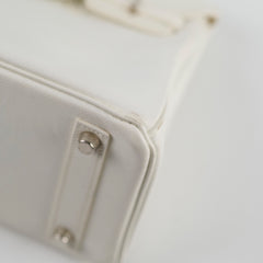 Hermes Birkin 25 Epsom PHW J Square Stamp White