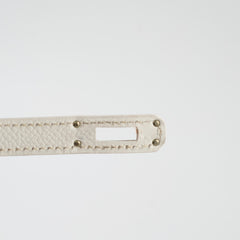 Hermes Birkin 25 Epsom PHW J Square Stamp White