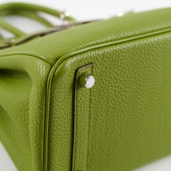 Hermes Birkin 25 Togo PHW Vert Anis M Square Stamp